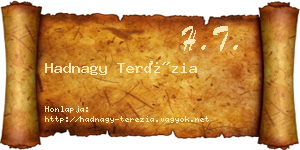 Hadnagy Terézia névjegykártya